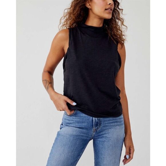 Free People Xena Tank In Black - Picture 1 of 5